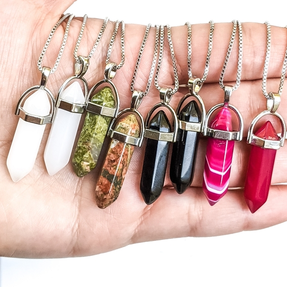 925 Sterling Silver Gemstone Necklace - Picture 3 of 8